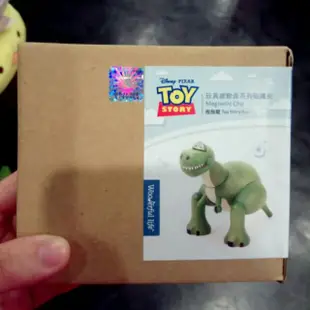 (新品)迪士尼皮克斯 玩具總動員 抱抱龍ㄌ木質磁鐵名片夾 memo夾