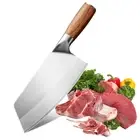Cleaver Knife Chopper Master Chef Butcher Meat Bone Vegetable Kitchen Steel AU