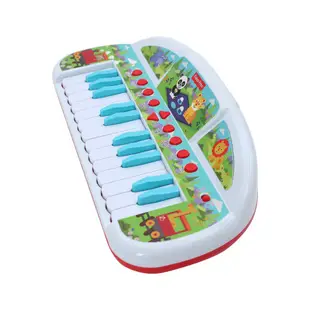 【費雪 Fisher-price】24鍵兒童電子琴 早教啟蒙樂器 音樂多功能電子琴 益智玩具 小鋼琴樂器玩 鋼琴