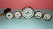 Willys MB Jeep Ford GPW Gauges Kit - Speedometer+Temp+Oil+Fuel+ Ampere chrome