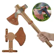 Brown Axe Head Cover 197*240mm Holster Leather Head Sheath Outdoor Tool Bag