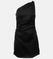 [Faithfull] Faithfull Marga gathered linen minidress AU 6 black