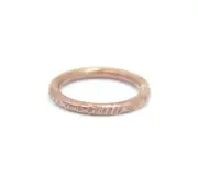 Copper Ring Stackable Hammered Rings band Size 2.5 Wedding Ring Unisex thin 2mm