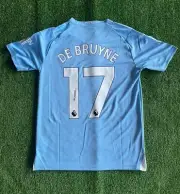 Hand signed Kevin de bruyne shirt Manchester City football autograph + Coa