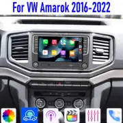 GPS Car Radio Stereo 7'' For VW Amarok 2016-2022 Head Unit CarPlay Android 13 BT