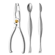 Crab cracker tool 3 pieces stainless steel seafood cracker fork nut cracker set