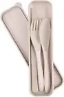 Reusable Utensils Set with Case, Plastic Travel Cutlery Set, Portable Camping...