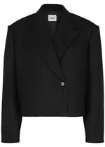 Khaite Raymond Cropped Wool-blend Blazer - Black - 4 (UK8 / S) 4 (UK8 / S)