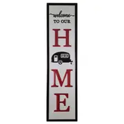Country Metal Enamel Farmhouse Sign Welcome Caravan Home Plaque