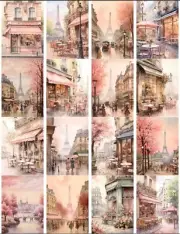 16 Pink Paris Tags Junk Journal Scrapbook USA Seller