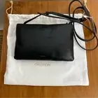 NWT Oroton Heath Leather Padded Crossbody Bag Black