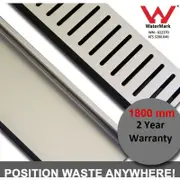 Premium Slotted Shower Grate Waste Drain 1800mm