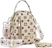 LoZoDo Small Crossbody Bags for Women Trendy Leather Purses and Handbags Designer Cell Phone Bag Wallet Purse with Wide Strap, C2-designer Beige