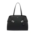 [Ferragamo] Ferragamo Hug Clasp-detail Calfskin Shoulder Bag ONE SIZE BLACK