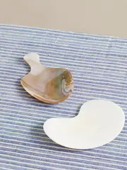 [Gohar World] Gohar World - Bean And Scoop Set Of Two Mother-of-pearl Dishes - Off-white - One size One size Off-white