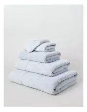 [Vue] Combed Cotton Ribbed Towel Range in Light Blue