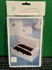 Cake Boxes 5.5” X 1.75” (24 Pack) Party Favor Boxes