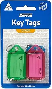 Kevron Key Tags Id5 Assorted Pack 4