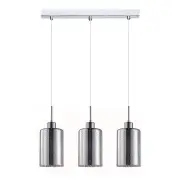 Espejo 3 Dotted Glass Pendant Lights - Linear Base - Chrome