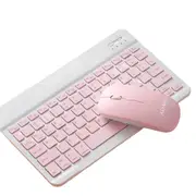 Splendid Living Slim Bluetooth Keyboard Mouse Portable Wireless Laptop Ipad Air Pro Tab Phone Pink