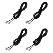 4X RJ11 6P4C Telephone Cable Cord ADSL Modem 2 Meters Q3T51037