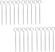 Toyvian 50Pcs Stainless Steel BBQ Skewers Kabob Skewers for Safe Grilling Durable Barbecue Accessories for Family Dinners and Outdoor Activities Heat Resistant Design