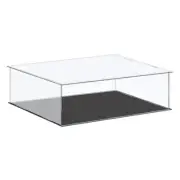 Acrylic Display Case Plastic Box Cube Storage Box Clear 36x26x10.5cm