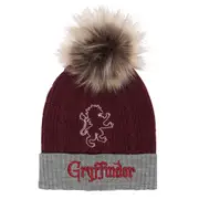 Hat By Harry Potter Gryffindor House Fur Pom Burgundy