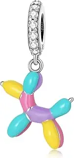 [Teleye] Balloon Dog Pendant Charm 925 Sterling Silver Charm Fits For Pandora Bracelet Necklace