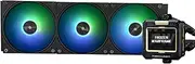Thermalright FW360 Black ARGB-360mm AIO CPU Liquid Cooler,IPS LCD Screen with 320x240 Resolution,for AM4/AM5/Intel LGA1700/1851,‘2.4 inch’Magnet-Absorbent LCD Screen for Images -Black,CPU Water Cooler