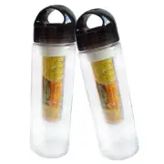 Fruit infusion Water Bottle | BPA Free, Tritan Plastic, non-toxic, Black