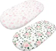RORPOIR 2pcs 's Bedspread Cradle Bassinet Cots Crib Changing Pad Cover Nursery Bedding Mattress Cover Mattress Cushion White Polyester Cotton