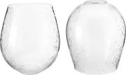23612-02, Seeded Barrel Glass Shade, 5-1/2" D X 6-1/8" H/Center Hole:45Mm, Pack