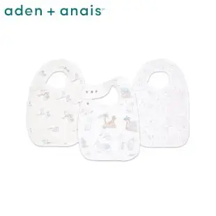 美國Aden & Anais經典圍兜三入 (側扣環)