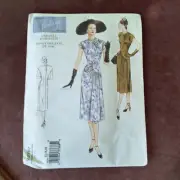 V2787 Vogue 2787 Sewing Pattern 1948 Vintage Misses' Ruched A-line Dresses 12-16