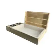 Wooden Rabbit Hay Feeder Bunny Hay Holder for Guinea Pig Bunny Dwarf Hamster