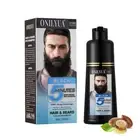 Mens Black Beard Dye Shampoo 3 in 1, 5 Minutes Grey Reducing Beard Mustache C...