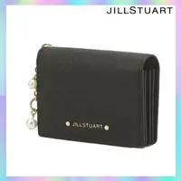 在飛比找蝦皮商城精選優惠-Jillstuart 女式黑色徽標裝飾牛皮名片夾錢包(禮品包