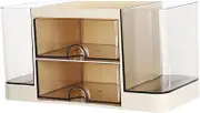 Veemoon Desk Stationery Skincare Organizer with Drawers Multifunctional Pencil Holder Storage for Home Office School Neat Compartments for Makeup Supplies