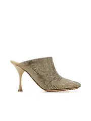 Bottega Veneta Embellished Sparkle Dot Sock Mules