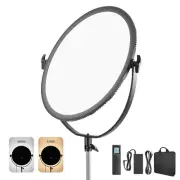 Neewer LED Bi-Color Studio Round Lighting， Ultra Thin Studio Edge Flapjack Light