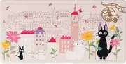 Senko 60606 Kiki's Delivery Service Flower Machi Wiping PVC Kitchen Mat, Approx. 17.7 x 35.4 inches (45 x 90 cm), Pink Character Gigi Cat Ghibli