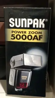 NIB Sunpak PZ5000AF Shoe Mount Flash for Minolta NEW Made In JAPAN
