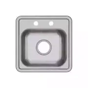 Dayton D115162 Single Bowl Drop-in Stainless Steel Bar Sink, 15 x 15 with 3.5...