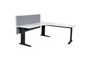 SUMMIT CORNER WORKSTATION Black Frame, Cable Beam