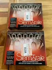 2 - NEW STEMTRAK Modular Stemware Racks, 9-12 Stemware Glasses per Rack