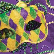 Masks of Mardi Gras 16 Ct Luncheon Napkins 2 Ply Paper