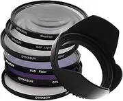 [DynaSun] 72mm Slim Circular Polarising Filter Set with Skylight Filter, Slim Lens Protector, Ultra Violet Filter, Slim 4 Point Star Light Flare Cross Filter, Slim Camera Lens, Macro Close Up Filter,
