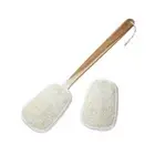 17 Inch Natural Exfoliating Loofah Back Scrubber On a Stick with Luffa Sponge...