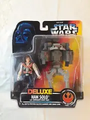 Vintage 1996 Star Wars Deluxe Han Solo Smuggler Flight Pack Figure Brand New